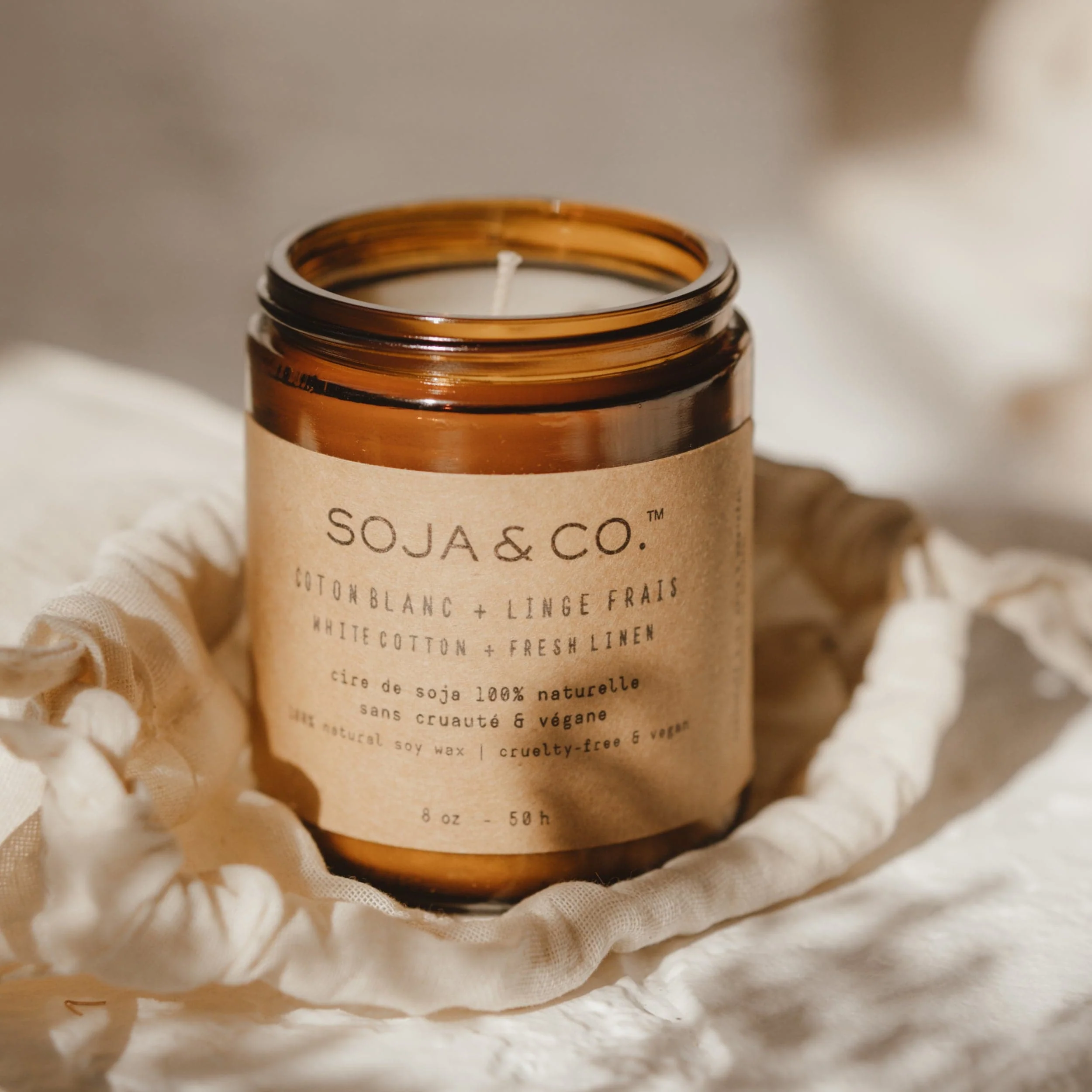 Bougie | Coton blanc + Linge frais - Image 5